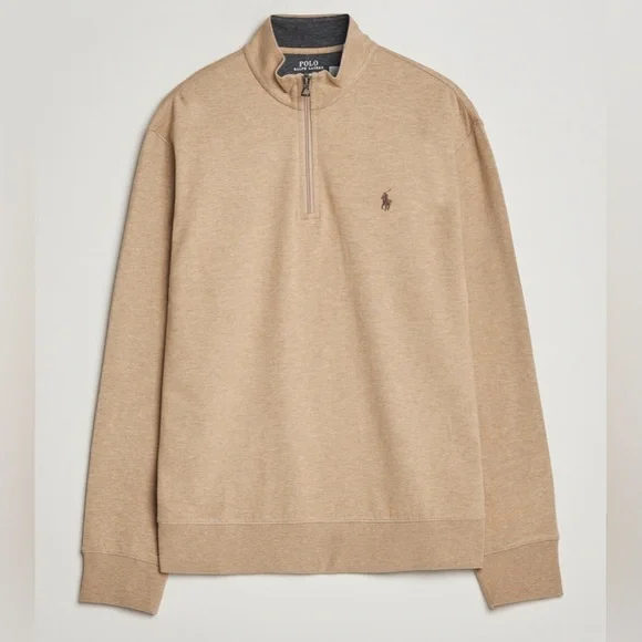 POLO RALPH LAUREN Double Knit Mockneck Sweatshirt- S - Picture 1 of 8